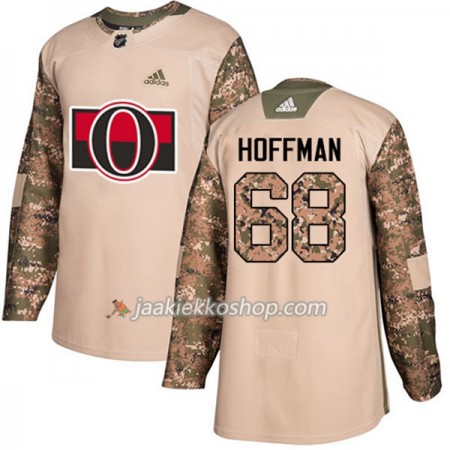 Miehille NHL Ottawa Senators Pelipaita Mike Hoffman 68 Adidas 2017-2018 Camo Veterans Day Practice Authentic